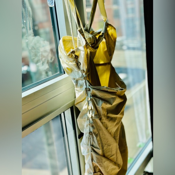 NWT | Free People SS21 - “Technical Organic Cotton Linen” Halter Wrapped Dress - Picture 10 of 13